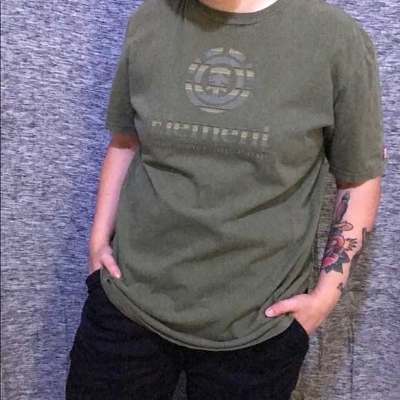 Element Men’s Army Green Shirt - Picture 1 of 5
